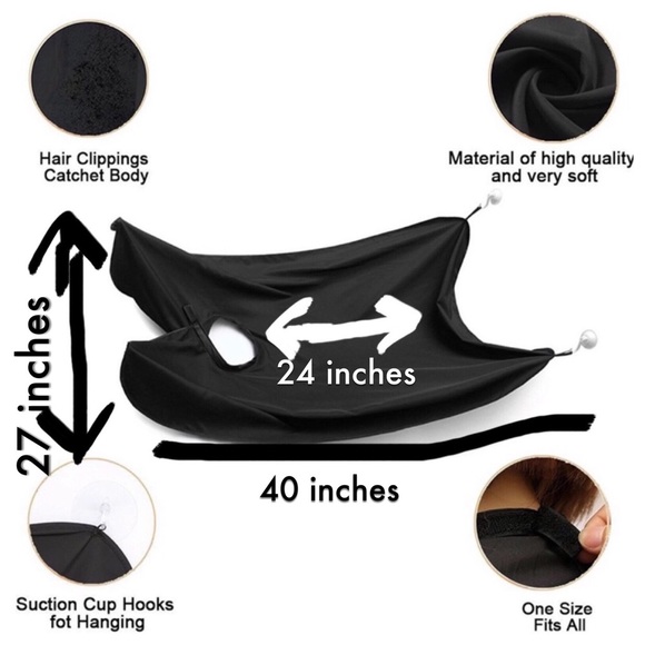 Black Beard Trimming Catcher Apron - Picture 4 of 4